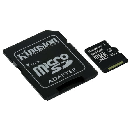 64GB microSDHC Canvas Select 80R CL10 UHS-I Card + SD (Best Micro Sd Card For Htc One M8)