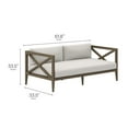 thumbnail image 3 of Northlake Outdoor Patio Teak Loveseat in Weathered Gray White, 3 of 10