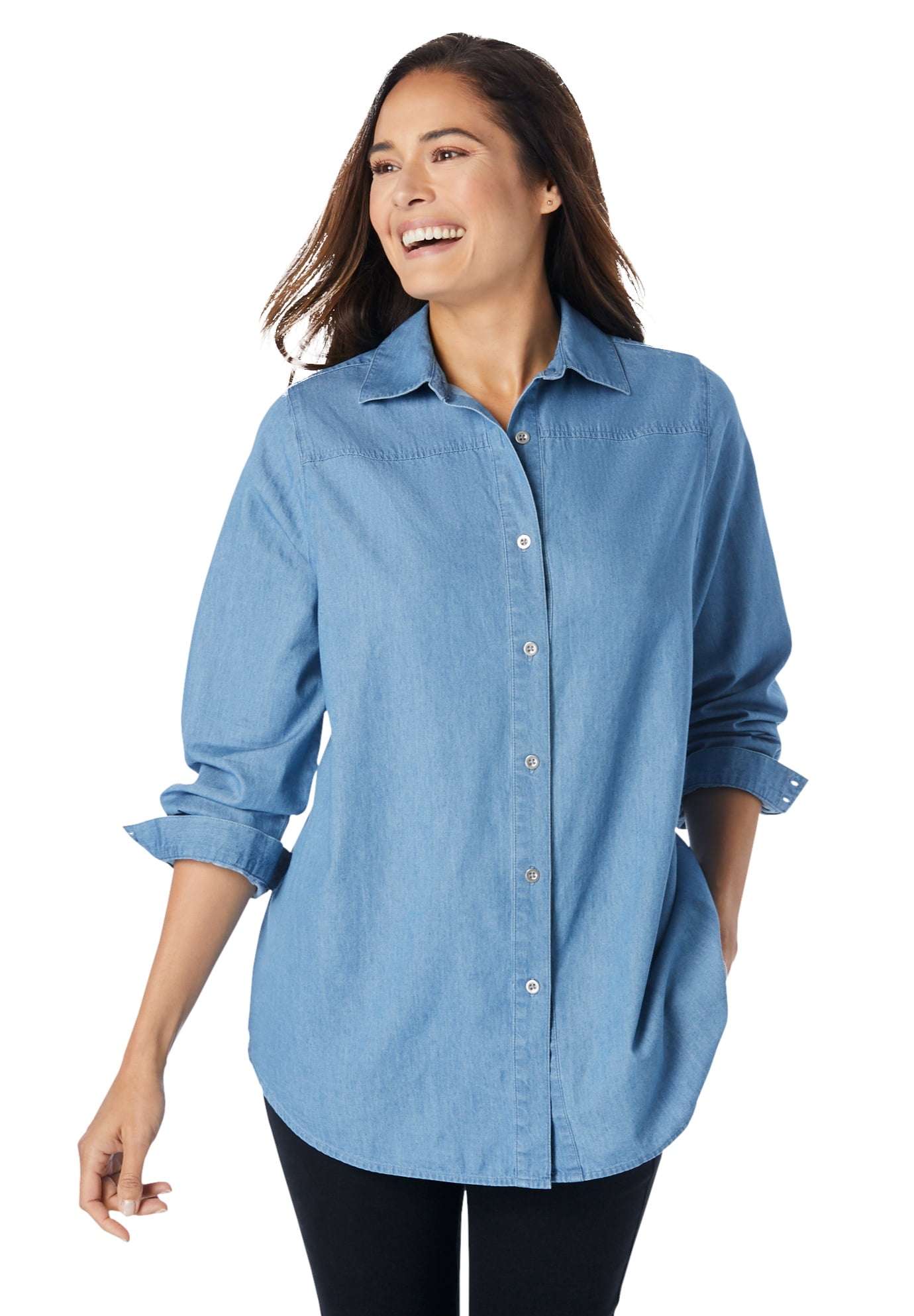 Classic Long-Sleeve Denim Shirt 