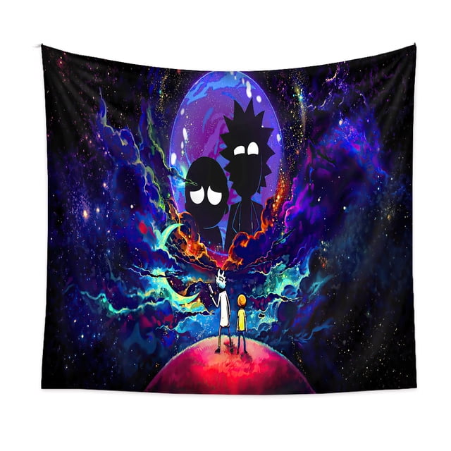Tapiz para el hogar Tapiz bohemio Decoración de la habitación Tapiz floral colgante de ladrillos y Morty