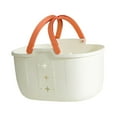 thumbnail image 3 of Baoblaze Portable Shower Basket Drainage Toiletry Bag Bin for Cosmetics Toiletry Soap White and Orange, 3 of 8