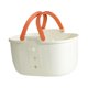 thumbnail image 3 of Cesta de ducha portátil, ligera, organizadora para artículos de tocador, champú y dormitorio. Blanco y naranja, 3 of 9
