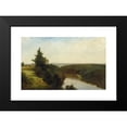 thumbnail image 2 of John Frederick Kensett 24x16 Black Modern Framed Museum Art Print Titled - View on the Genesee Near Mount Morris (1857), 2 of 5