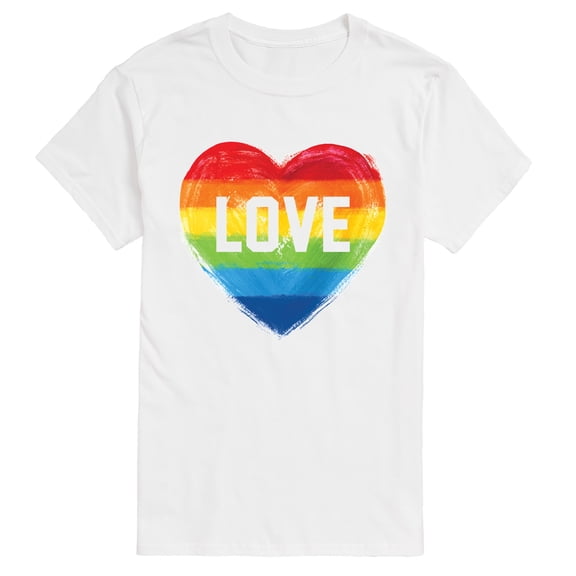 Instant Message - Rainbow Heart Short Sleeve Graphic T-Shirt