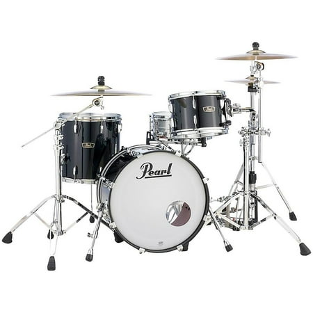 Pearl Vintage Hybrid Wood Fiberglass Series 3-Piece Shell Pack with 20 in. Bass Drum Piano Black
