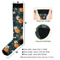 thumbnail image 3 of FORMRS Womens Knee High Socks Casual Long Thick Travel Daily Wear, 1 Pair, Green Floral Oranges, 3 of 6