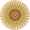 thumbnail image 1 of Ahgly Company Machine Washable Indoor Round Transitional Khaki Gold Area Rugs, 8' Round, 1 of 7