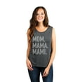 thumbnail image 2 of Mom Mama Mami Women's Fashion Sleeveless Muscle Workout Yoga Tank Top Charcoal Grey 2X-Large, 2 of 3