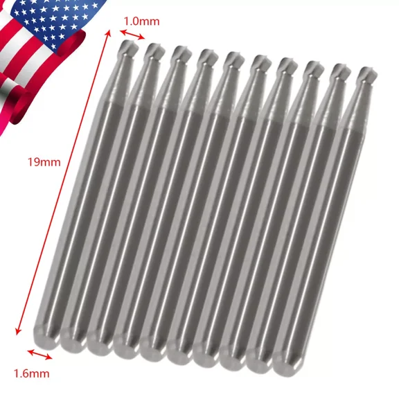 10Pcs Dental Carbide Steel Burs Drills For High Speed Handpiece Fg Bur #2 Po