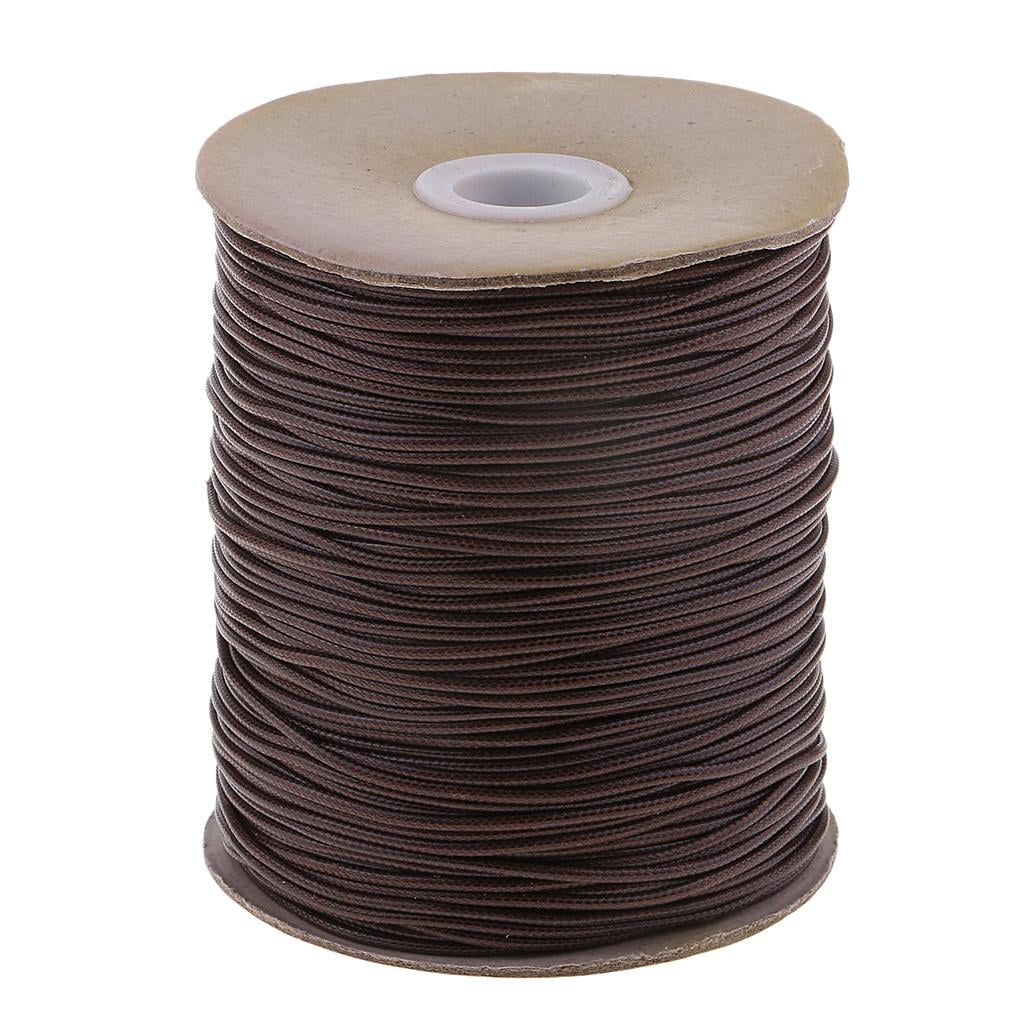 HOMYL 170m/Roll Waxed Cotton Cord Wire Beading String Jewelry DIY 1.5mm Brown