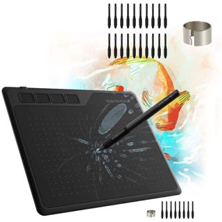 Digital Art Tablet, TSV 7.5 x 5.5 Graphics Drawing Tablet with 8192 Levels  Passive Stylus Fit for Drawing, E-Learning/Online Classes 