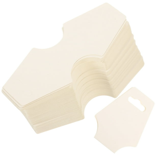 FELTECHELECTR 100 tarjetas para empaquetar joyas, tarjetas para colgar aretes, tarjetas para exhibir pulseras.