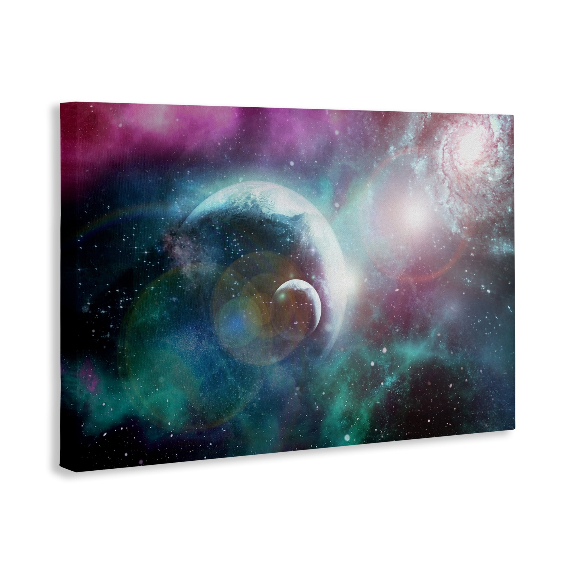 Eclipsing Cosmos Planets Canvas Wall Art, design by Ali Chris