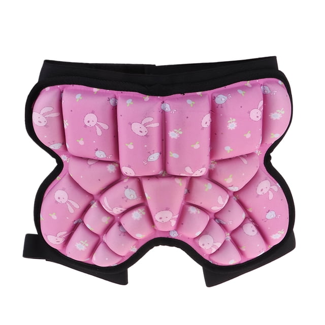 Protection des Hanches, Équipement de Protection Léger et Respirant pour Enfants avec Rembourrage 3D Rose