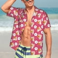 thumbnail image 4 of Picia Piggy Sunflower Gentle Cotton Regular Fit Short Sleeve Casual Hawaiian Shirt for Men-3X-Large, 4 of 8