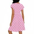 thumbnail image 6 of TaTaai Women's Polka Dot V-Neck Dress with Flutter Sleeves, Fitted Waist, and Elegant A-Line Shape Gift, 6 of 6