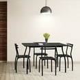 thumbnail image 3 of Patiojoy 5 Piece Dining Table Set 4 Chairs for Kitchen Breakfast Furniture Black, 3 of 6