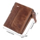 thumbnail image 4 of Cartera de cuero real de los hombres Corto Moda Co en Monedero Cr Azy Ho Rse Piel de vaca Doble Cremallera Cartera, 4 of 7