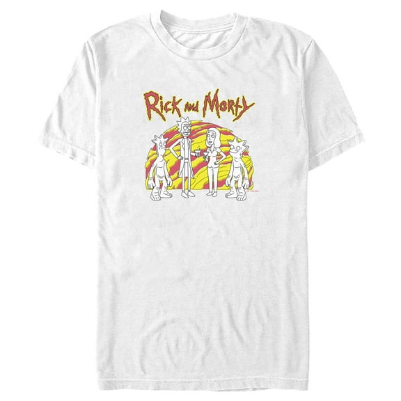 Men's Rick And Morty Drinks on Planet Gaia Graphic Tee White Large