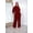 Burgundy, variant on Women's 2 Piece Outfits Sweatsuit Set Long Sleeve Crop Top Drawstring Wide Leg Pants with Pockets Tracksuits Casual Set-Burgundy-L