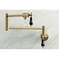 thumbnail image 2 of Kingston Brass KS4107PKL Duchess Wall Mount Pot Filler Faucet, Brushed Brass, 2 of 7