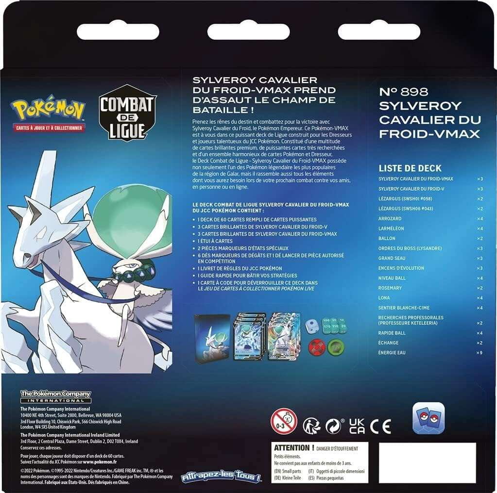 Pokemon Trading Card Game Ice Rider Calyrex VMAX League Battle Deck (60-Card Deck, 6 Foil Cards, Deck Box & More)