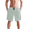 thumbnail image 4 of Dailycode Men's Quick Dry Swim Trunks Beach Shorts Casual Summer Board Shorts with Pockets, Pale Green, 4 of 8
