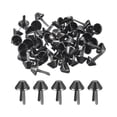 thumbnail image 1 of Uxcell 200Pcs Picos de Pies de Bolsa, 15mm Studs de Cono para Bolsos, Remaches Metálicos Planos para el Fondo de Bolsas para Manualidades de Cuero DIY, Negro, 1 of 7