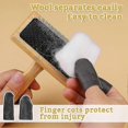 thumbnail image 3 of 2Pcs Wooden Wool Carders, for Wool, Fibers, Cat, , Wooden Wool Carders Brush for Wool Felting Spinning Crafts, 3 of 5