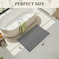 thumbnail image 4 of SIXHOME 18"x30" Bathroom Rug Non-Slip Absorbent Bath Mat Quick Dry Thin Soft Woven Boho Floor Mat Durable Textured Look Black, 4 of 8