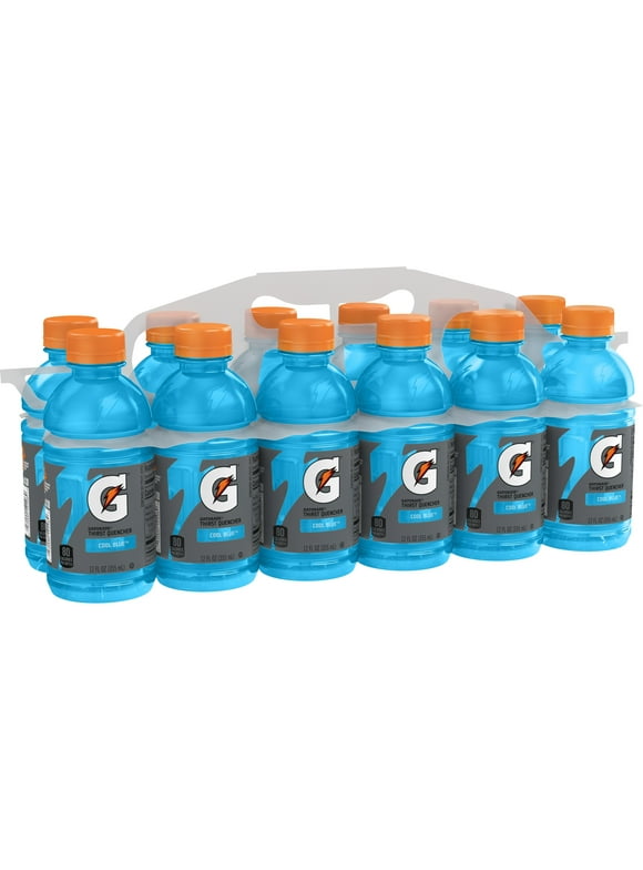Gatorade Thirst Quencher, Cool Blue Sports Drinks, 12 fl oz, 12 Count Bottles