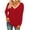 Red, variant on Sweaters for Women Long Sleeve V-Neck Shirts Business Casual Work Blouses Fall Loose Knit Pullover Sweater Tops
