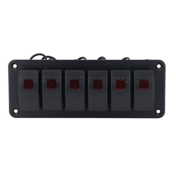 Gang Switch Panel,6 Gang Rocker Switch Gang Rocker Switch Waterproof Rocker Switch Panel Smart Functionality