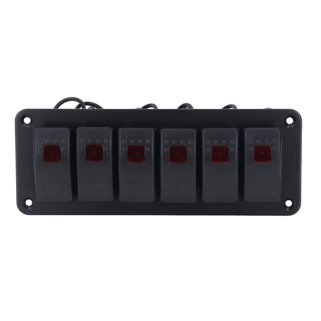 Interruptor basculante Jadeshay para barcos marinos 6 bandas Panel de interruptores LED
