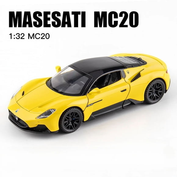 1/32 Maserati MC20 Modèle de Voiture en Alliage Jouets Moulés sous Pression Simulation en Métal avec Lumière Son Super Véhicules Sport pour Garçons Cadeaux d'Anniversaire