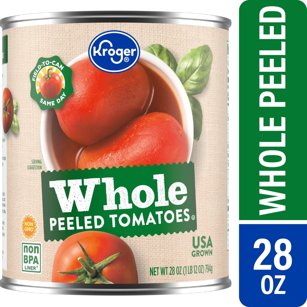 Kroger Whole Peeled Tomatoes 28 oz - 3 Pack