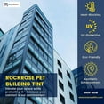 thumbnail image 7 of Rockrose Pet Building Tint Window Shield - Window Film for Heat-Blocking, and UV Protection - One Way Window Privacy Film - Window Tint for Home and Office - Size 36" X 15ft (Green-Silver), 7 of 7