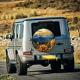 thumbnail image 3 of Fotbe Sunset Sky Sunflower Spare Tire Cover Thickening Universal Fit for Jeep, Trailer, RV, SUV, Truck, Tough Tire Wheel Soft Cover-16 inch, 3 of 8