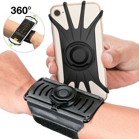 360 Degree Rotatable Sports Wristband Cellphone Holder for 4.0-6.5in Cellphones for Walking Jogging Running Hiking