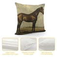 thumbnail image 4 of Nawypu  Square Pillow Cover - Decorative Throw Pillowcase, Farmhouse Horse, 4 of 5