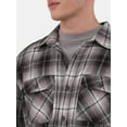 thumbnail image 4 of No Boundaries Men's & Big Men's Boxy Fit Flannel Shirt, Sizes XS-3XL, 4 of 5