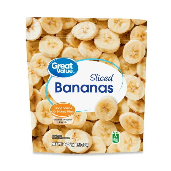 Great Value Sliced Bananas, 16 oz Bag