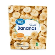Great Value Sliced Bananas, 16 oz (Frozen) in Resealable Bag