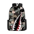 thumbnail image 1 of Camouflage Color Matching Shark Student Schoolbag Digital Printing Large Capacity Cartoon Anime Backpack, 1 of 2
