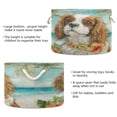thumbnail image 3 of WOBOGO Cavalier King Charles Spaniel Dog Toy Storage Basket 20×14in Canvas Laundry Hamper for Living Room Kids Room Bathroom Organizer, 3 of 6
