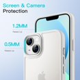 thumbnail image 2 of JETech Matte Case for iPhone 13 Mini 5.4-Inch, Shockproof Military Grade Drop Protection, Frosted Translucent Back Phone Cover, Anti-Fingerprint (Starlight), 2 of 6