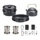 thumbnail image 1 of Kit de utensilios de cocina para acampar, olla de cocina con asa plegable y bolsa de transporte, no Negro, 1 of 8