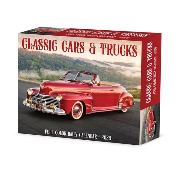 Classic Cars & Trucks 2026 Box Calendar, (Paperback)
