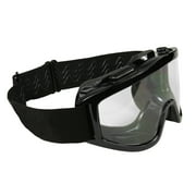 Fuel Helmets Adult MX ATV off-road Riding Goggles for Motorcycle Scooter - Black with Clear Lens