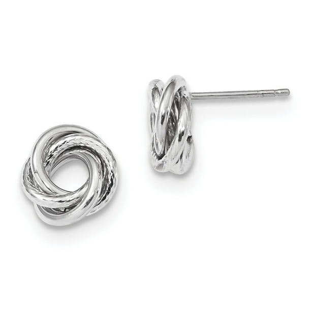 Jewelry 14k White Gold Polished Love Knot Post Earrings 2.1